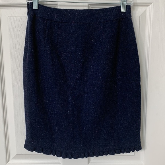 NWT Talbots 2P Navy Wool Skirt - Picture 4 of 11